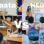 Siswa SMA Negeri dan Swasta sedang berdiskusi kelompok di lingkungan sekolah