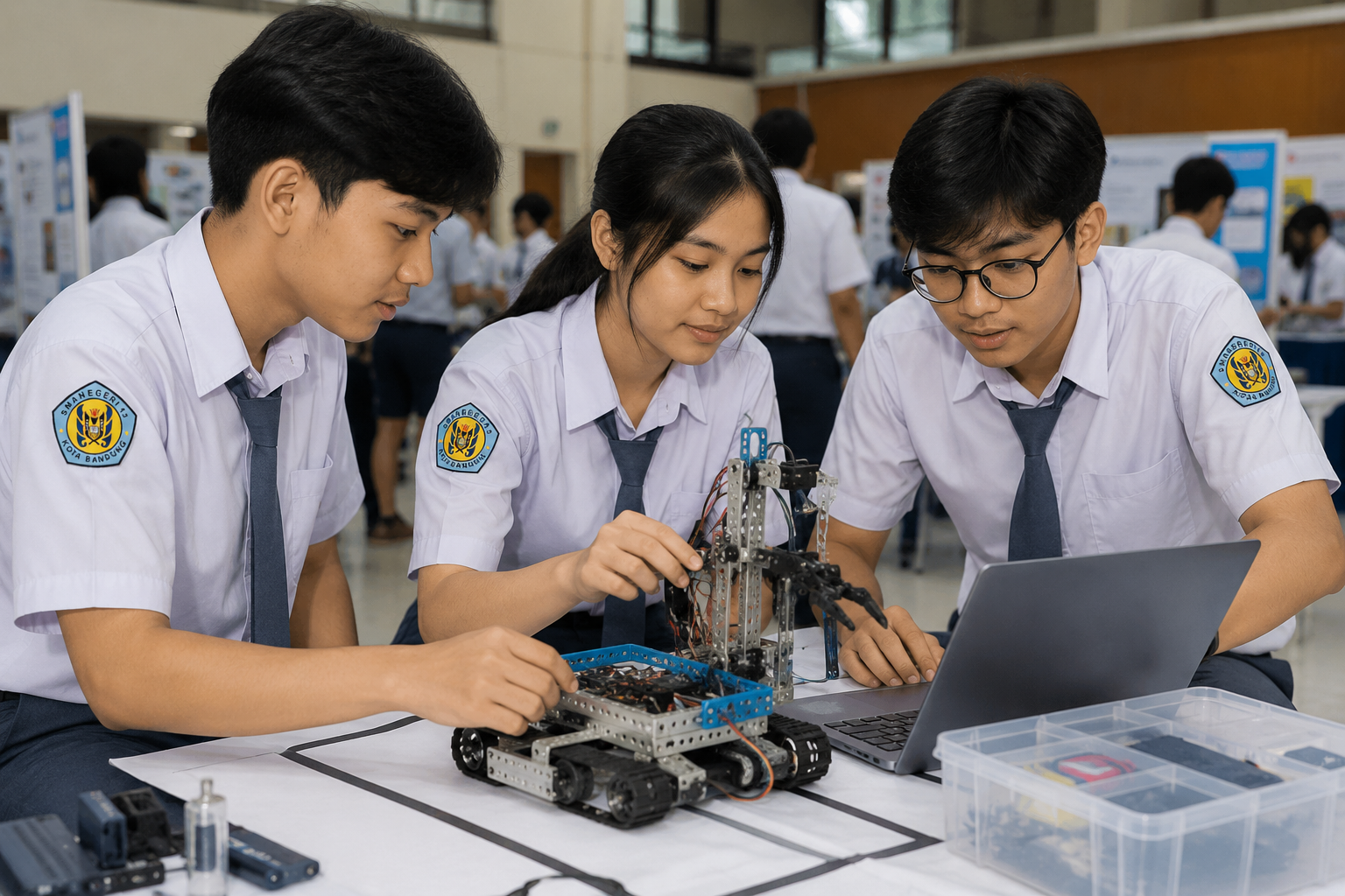 Siswa SMA mengikuti kompetisi nasional siswa SMA untuk meraih prestasi akademik dan nonakademik