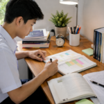 Siswa SMA menyusun jadwal belajar efektif untuk mengatur waktu belajar dan mempersiapkan ujian