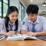 Siswa SMA mempelajari informasi SNBP dan SNBT untuk mempersiapkan seleksi masuk perguruan tinggi negeri